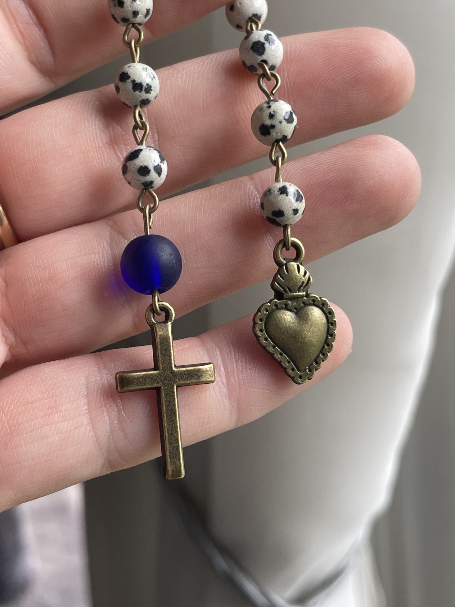 Dalmatian Jasper Single Decade Rosary