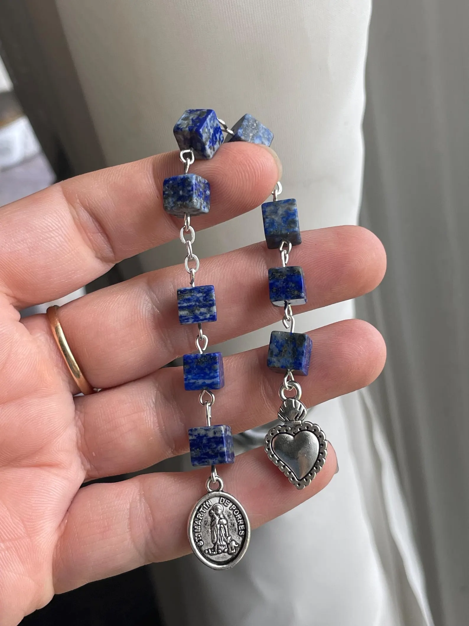 Lapis Lazuli Saint Martin de Porres Chaplet - Image 3