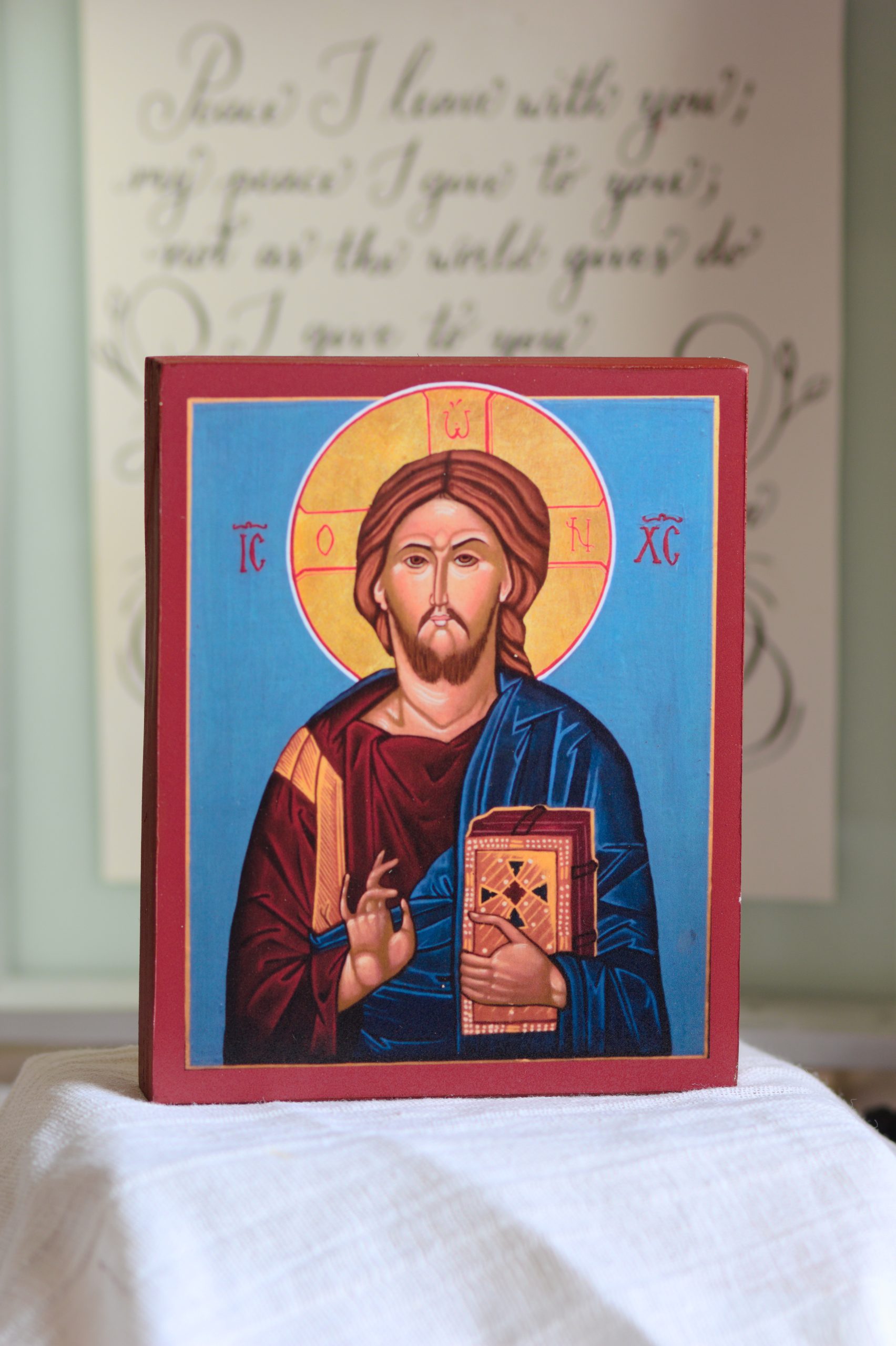 Christ Pantocrator Orthodox Icon on Wood, Byzantine Jesus Wall Art - Image 3