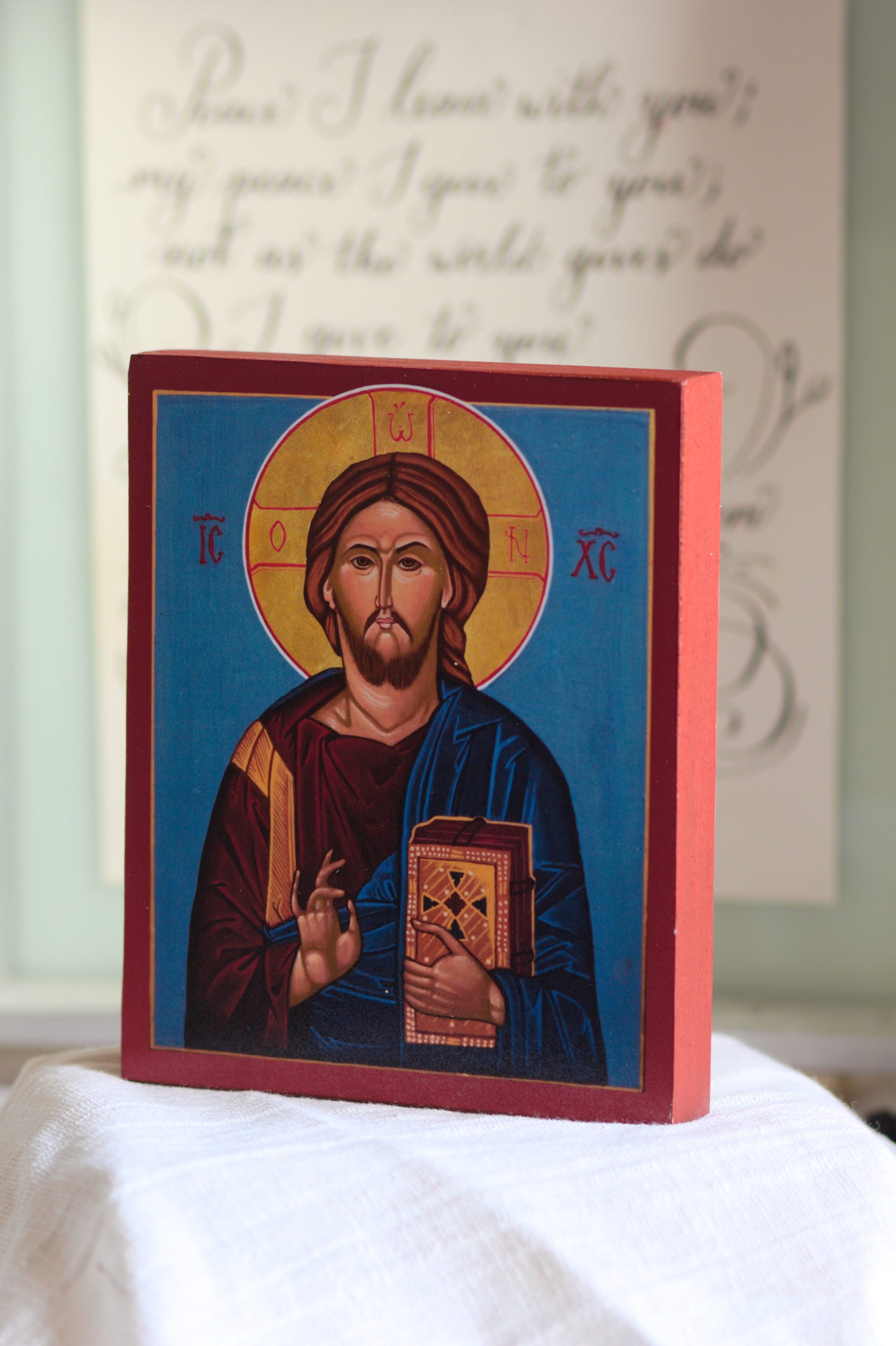 Christ Pantocrator Orthodox Icon on Wood, Byzantine Jesus Wall Art - Image 4