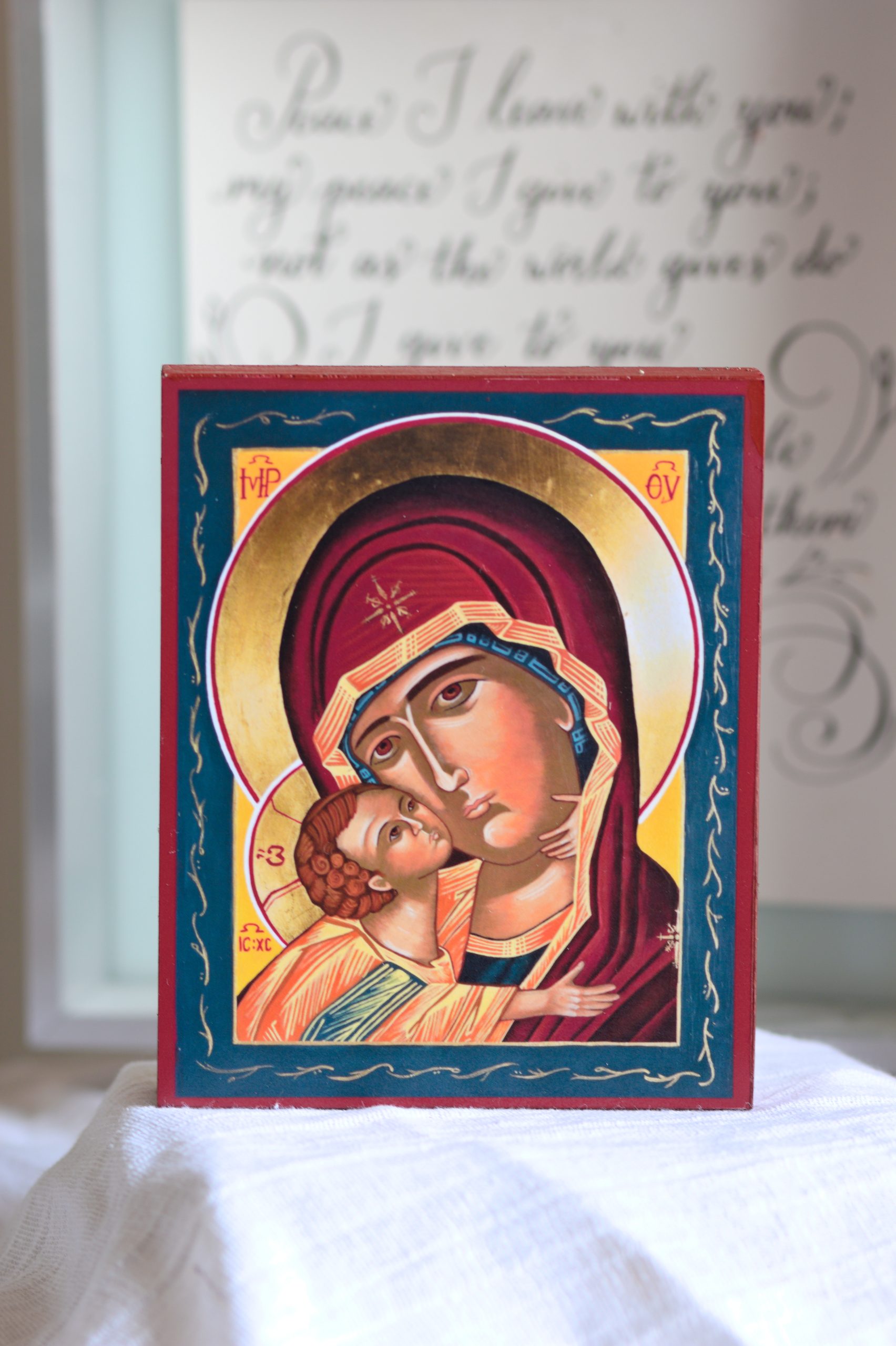 Theotokos Icon, Virgin of Tenderness, Vladimir Icon, Byzantine Icon - Image 3
