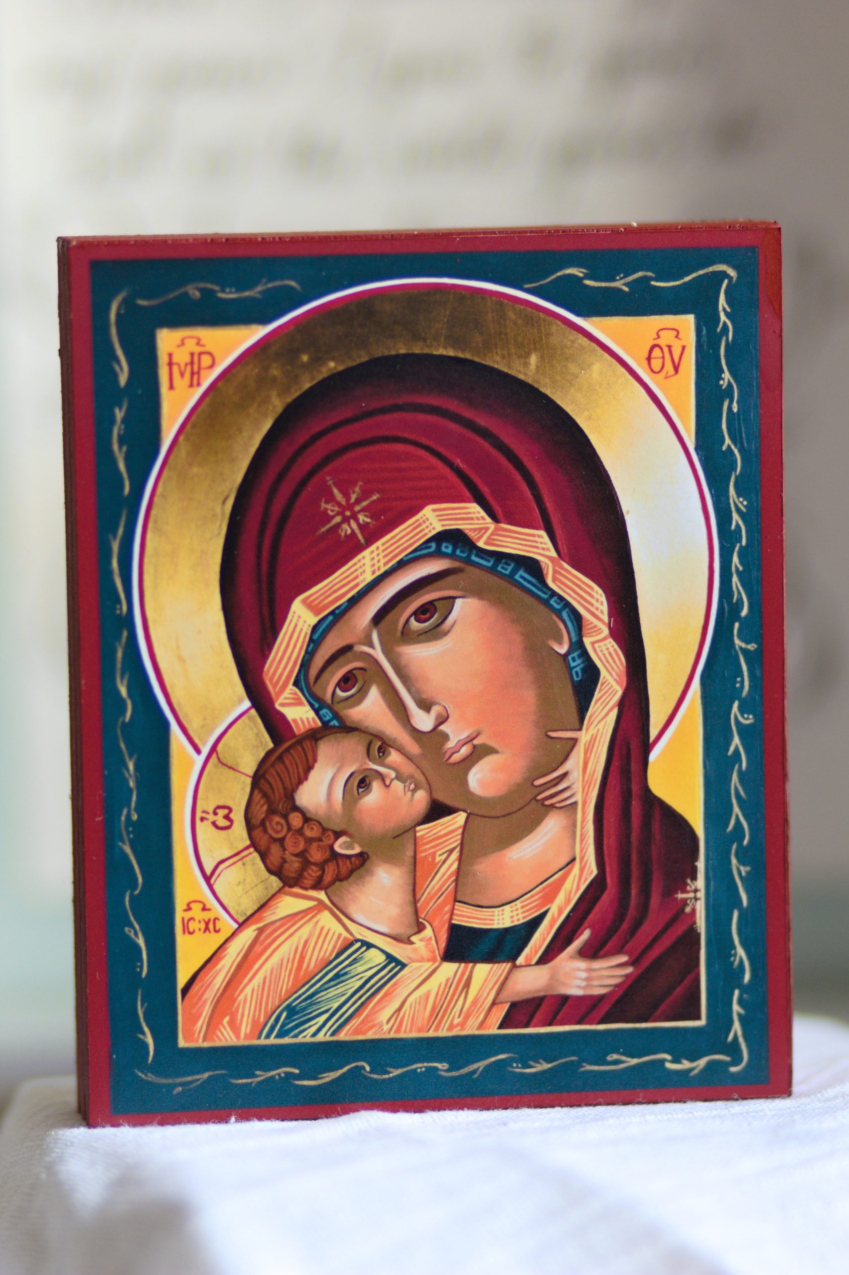Theotokos Icon, Virgin of Tenderness, Vladimir Icon, Byzantine Icon