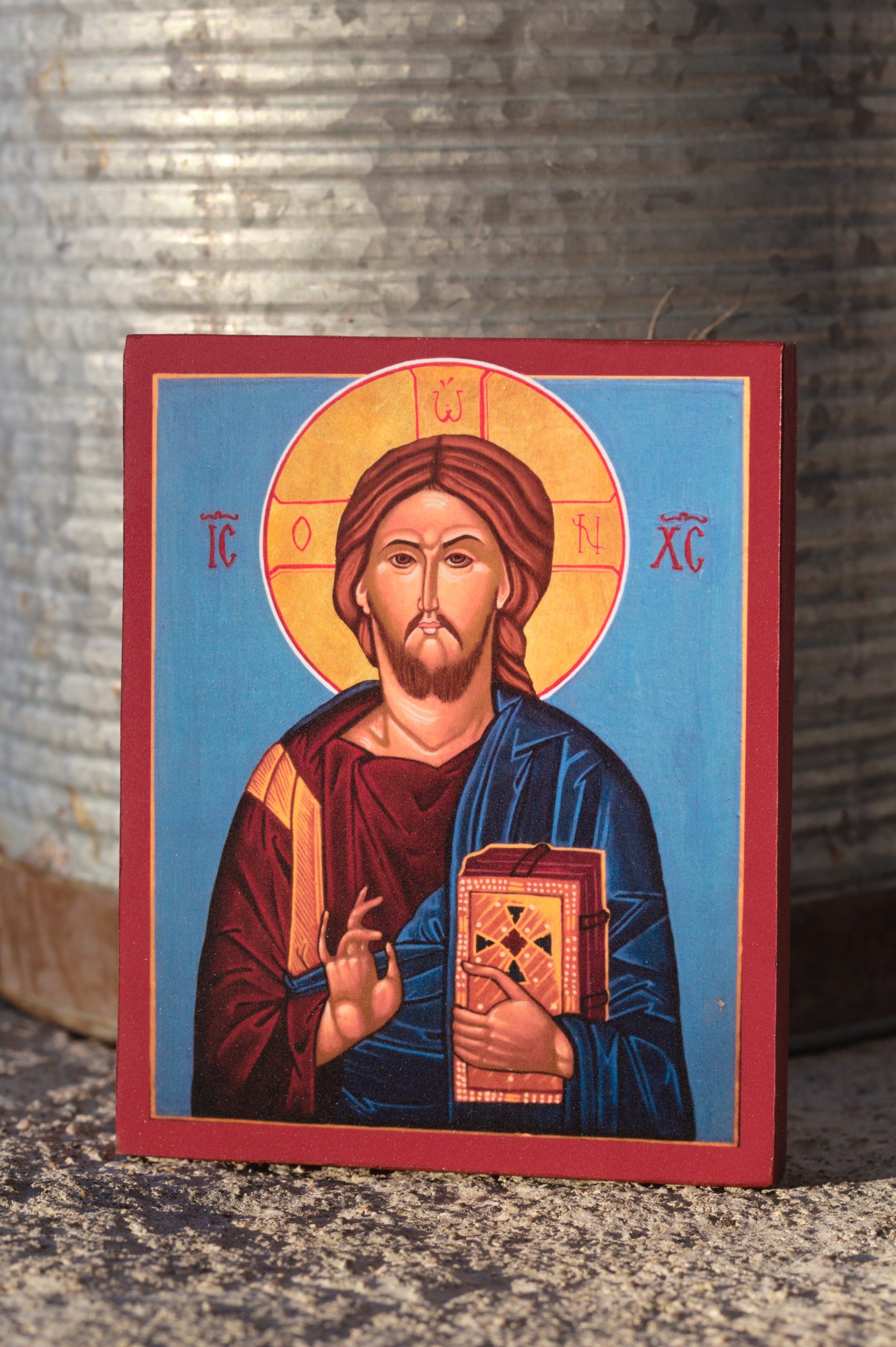 Christ Pantocrator Orthodox Icon on Wood, Byzantine Jesus Wall Art - Image 5