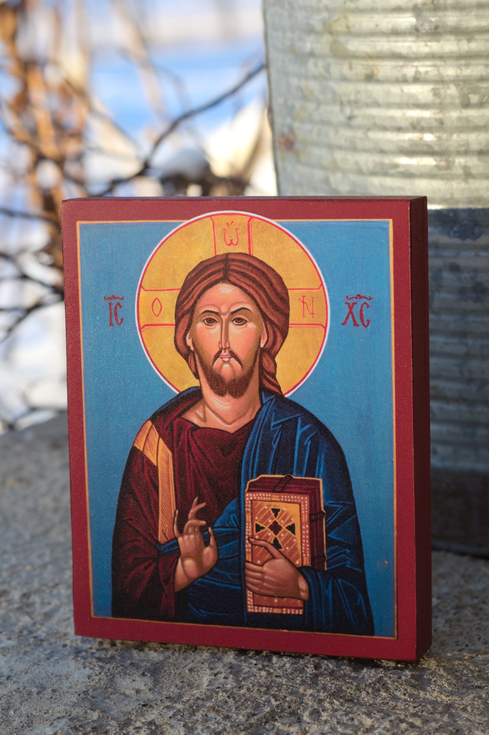 Christ Pantocrator Orthodox Icon on Wood, Byzantine Jesus Wall Art - Image 6