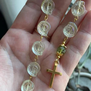 Glass Seashell Single Decade Rosary