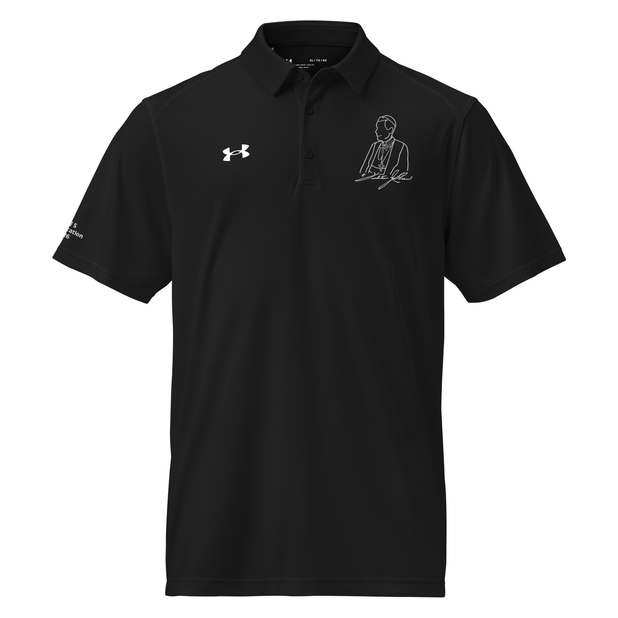 Premium Polo - Ven. Fulton J. Sheen (Stitched White)