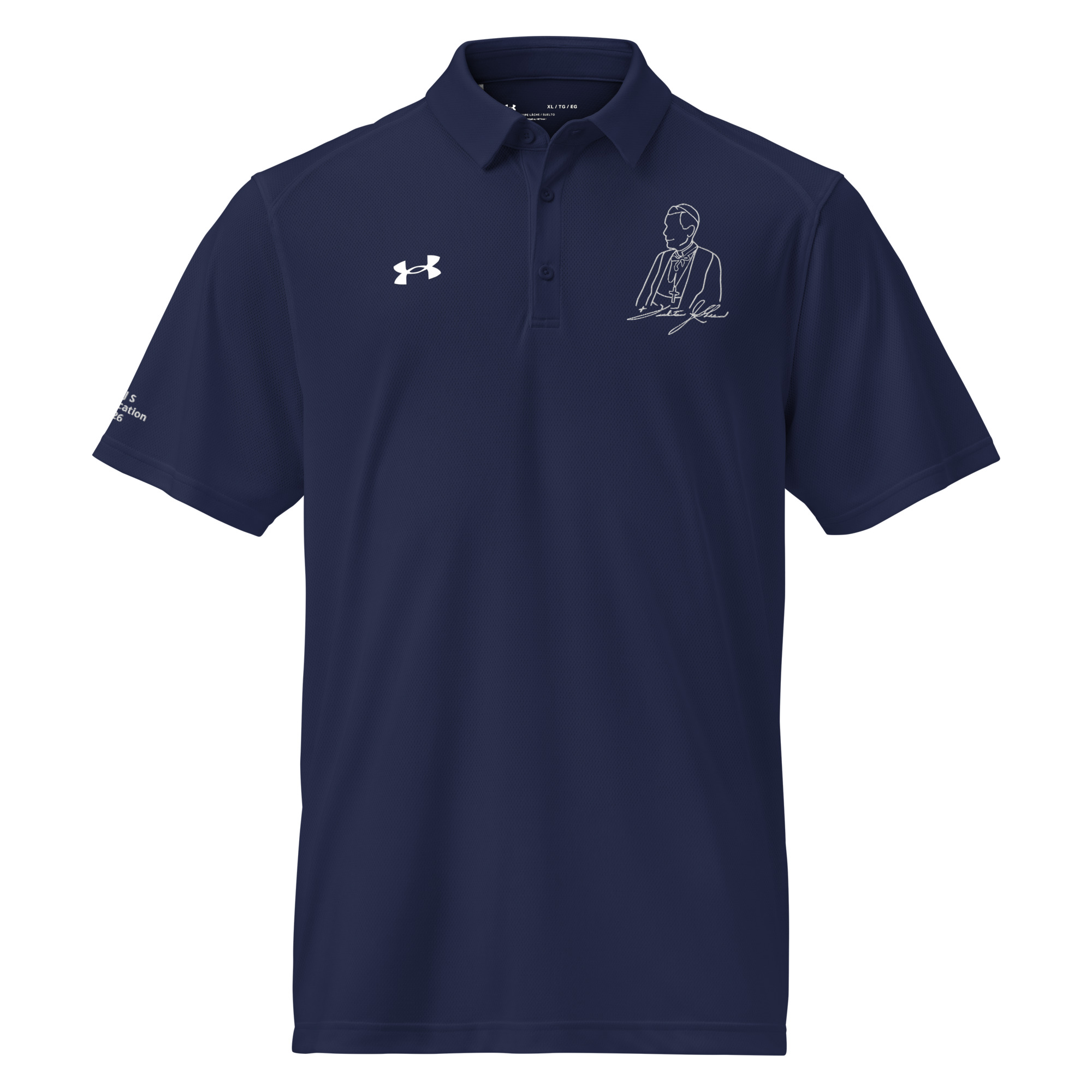 Premium Polo - Ven. Fulton J. Sheen (Stitched White) - Image 5