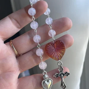 Rose Quartz Single Decade Rosary
