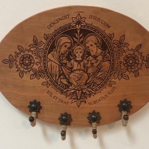 Holy Family Rosary Hanger (Oval)