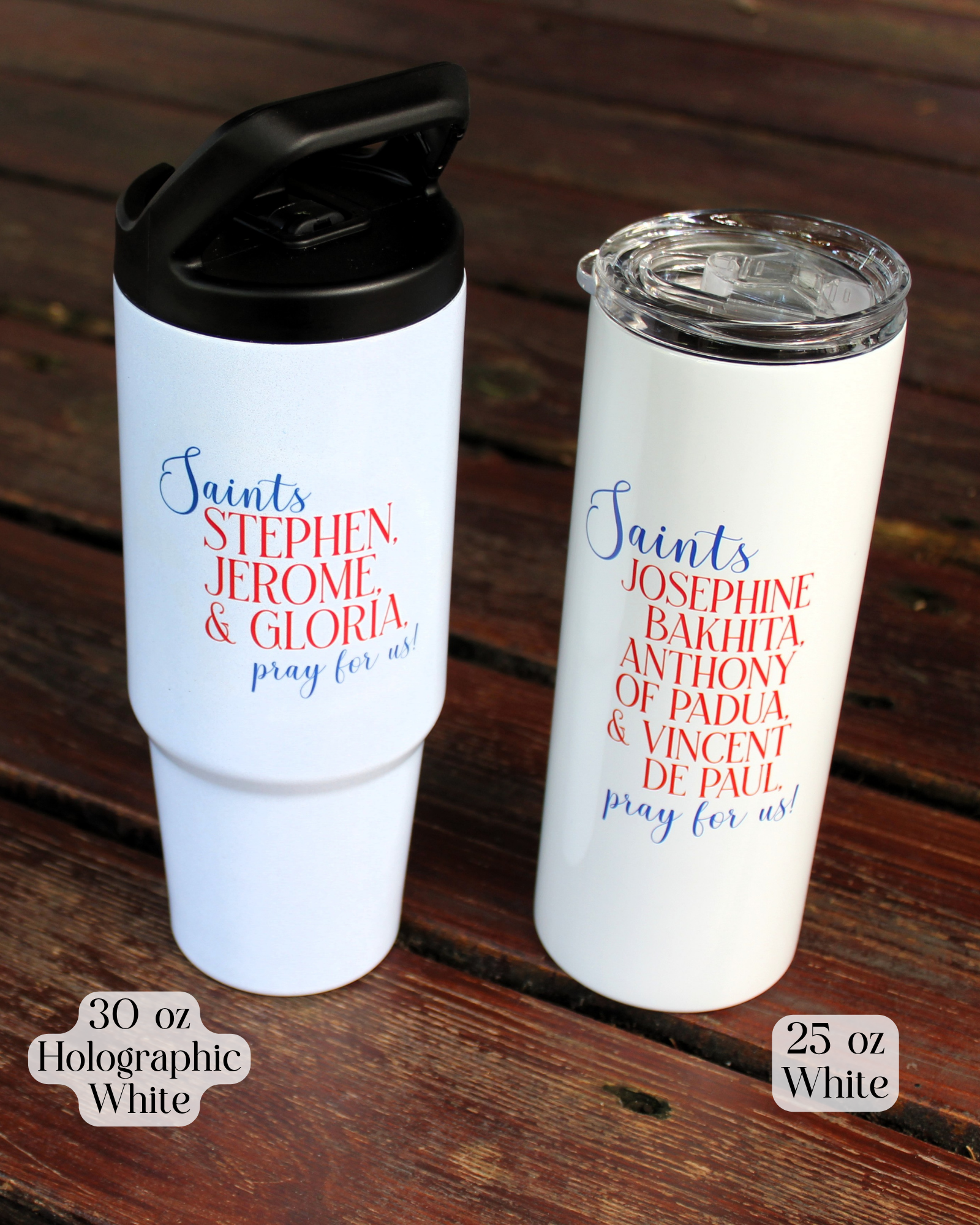 Personalized Catholic Miscarriage or Patron Saint Tumbler - Image 6