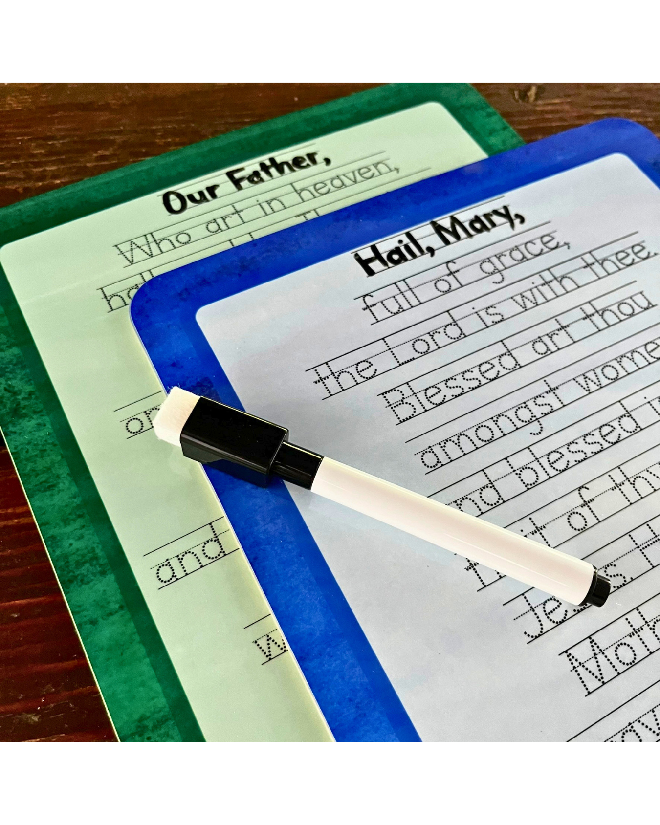 *NEW DESIGN* English Prayer Traceable Dry-Erase Boards - Image 6