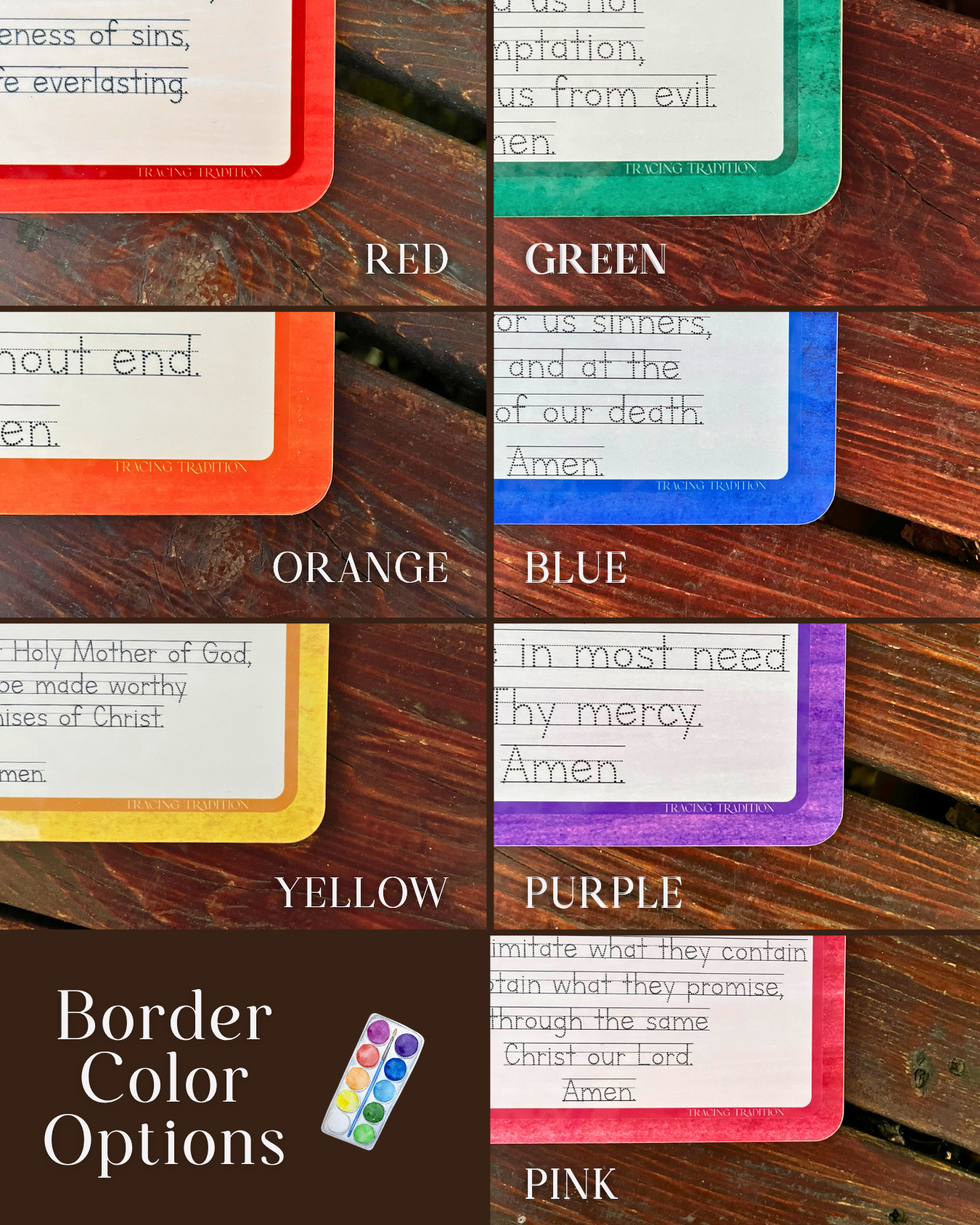 *NEW DESIGN* Latin Prayer Traceable Dry-Erase Boards - Image 3