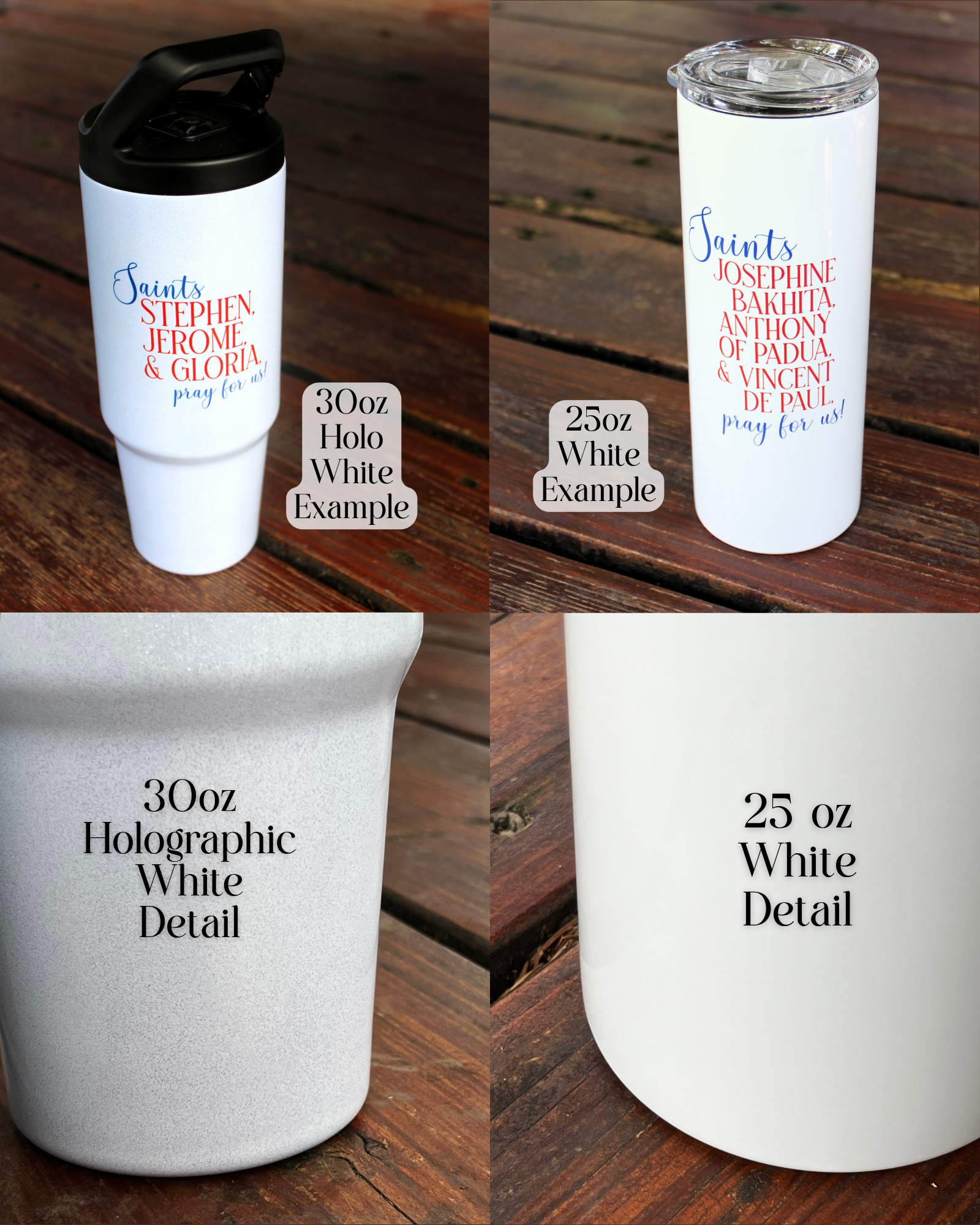 Personalized Catholic Miscarriage or Patron Saint Tumbler - Image 2